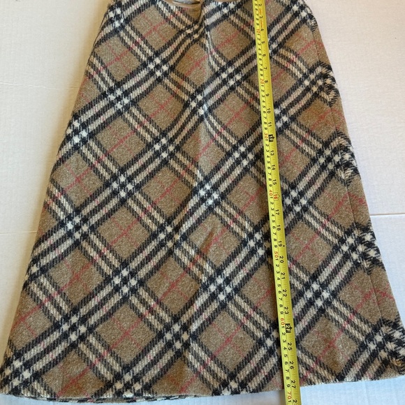 BURBERRY Nova Check Wool Lined Skirt Vintage Classic Size Medium - Picture 8 of 9